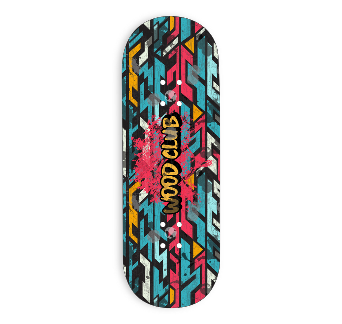 WoodClub Graphic Deck Wrap - "COLORS" - Wooden Fingerboards