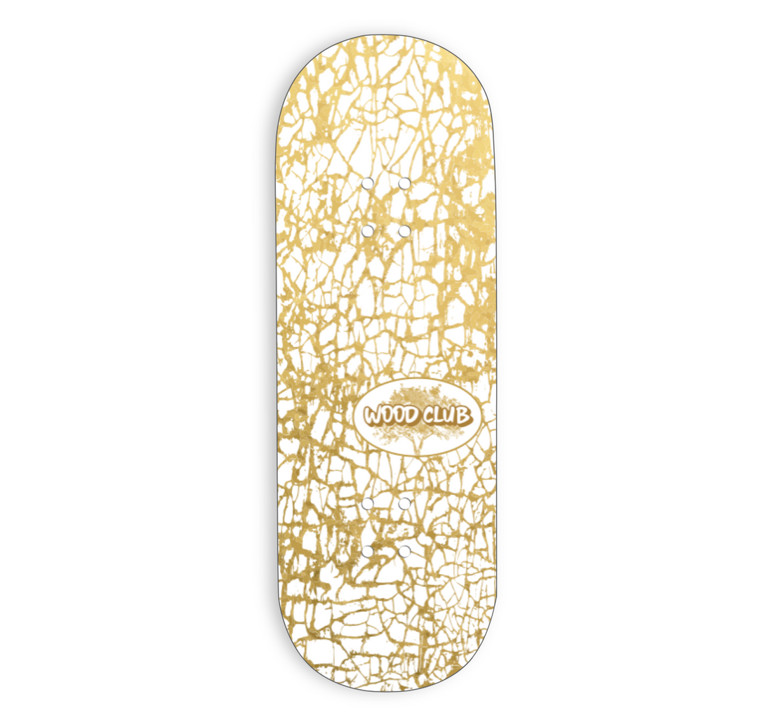 WoodClub Graphic Deck Wrap - "GOLDEN" - Wooden Fingerboards