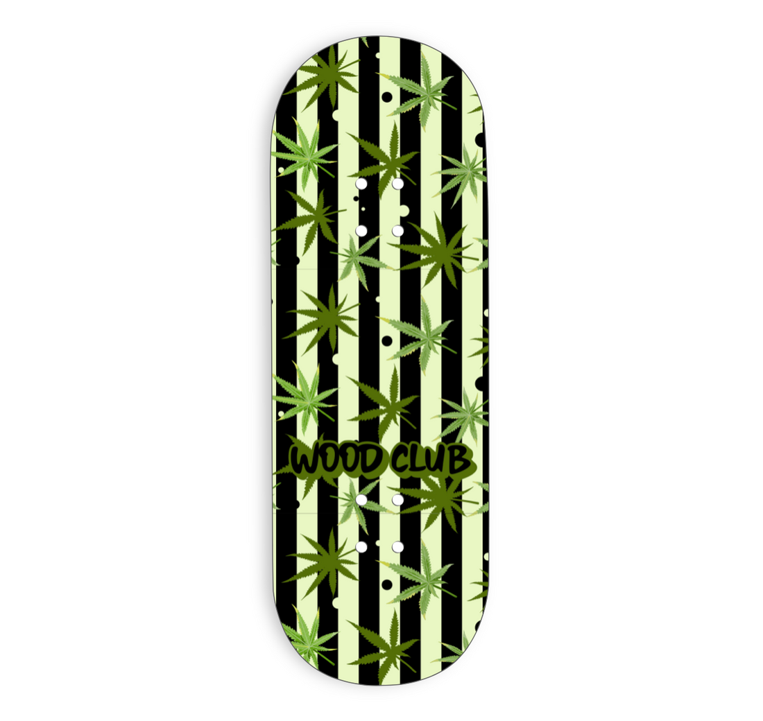 WoodClub Graphic Deck Wrap - "LEAVES" - Wooden Fingerboards