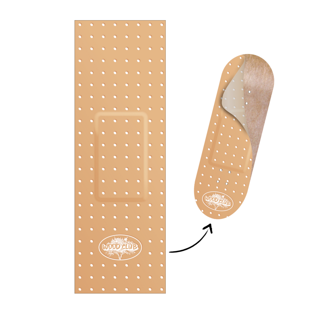 WoodClub Graphic Deck Wrap - "PLASTER" - Wooden Fingerboards