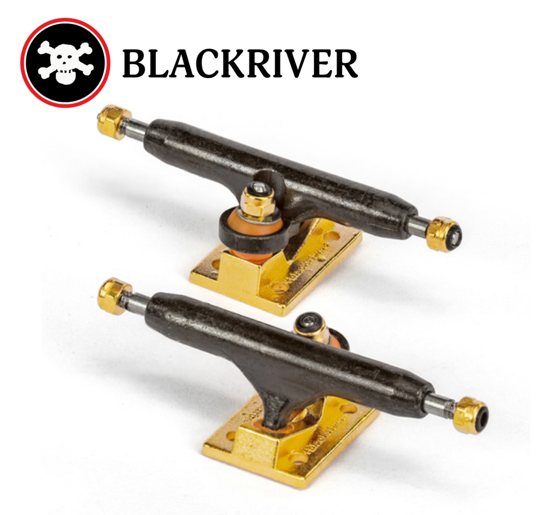 Blackriver Trucks 2.0, 32 mm - Black/Gold - Wooden Fingerboards