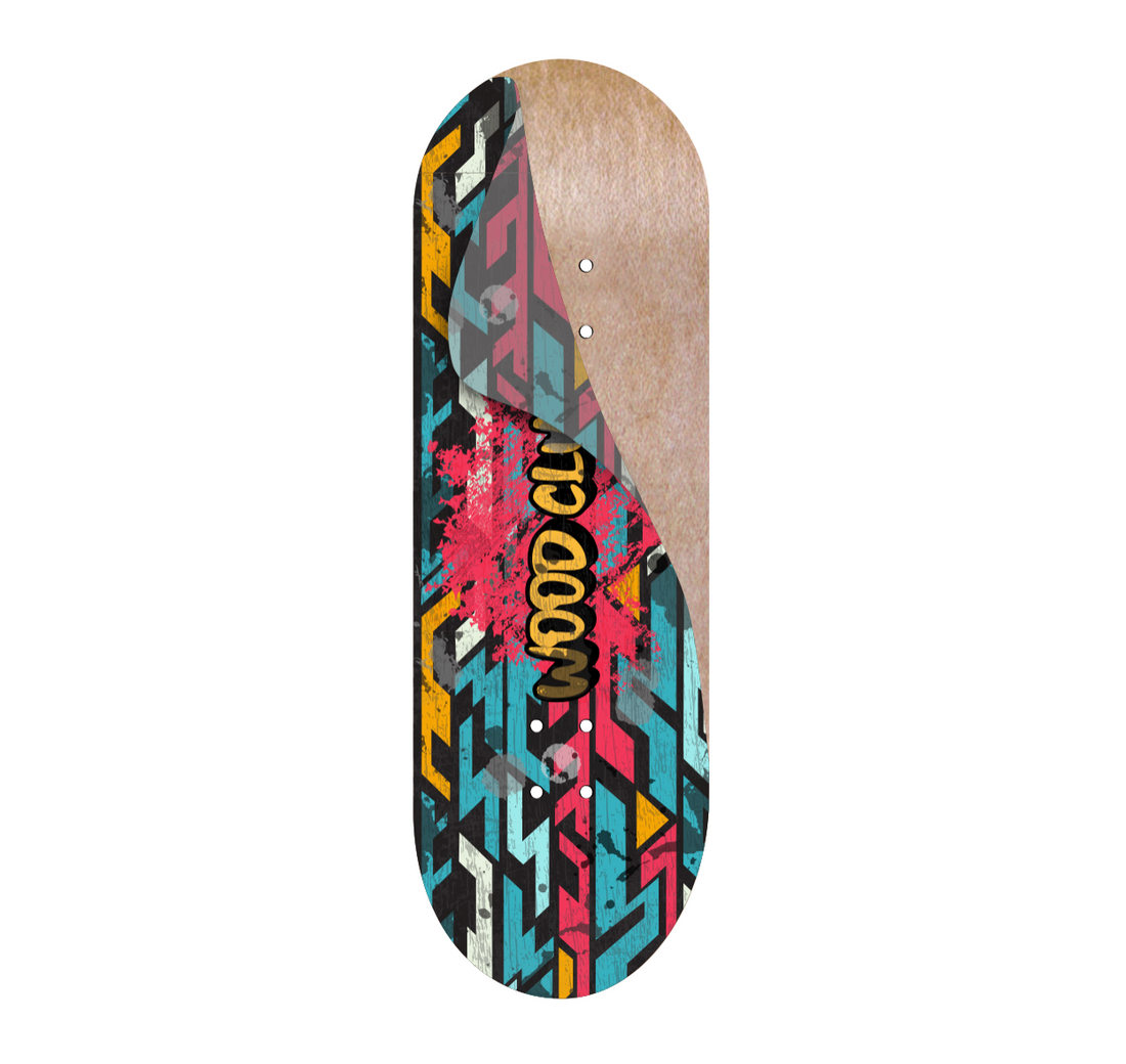 WoodClub Graphic Deck Wrap - "COLORS" - Wooden Fingerboards