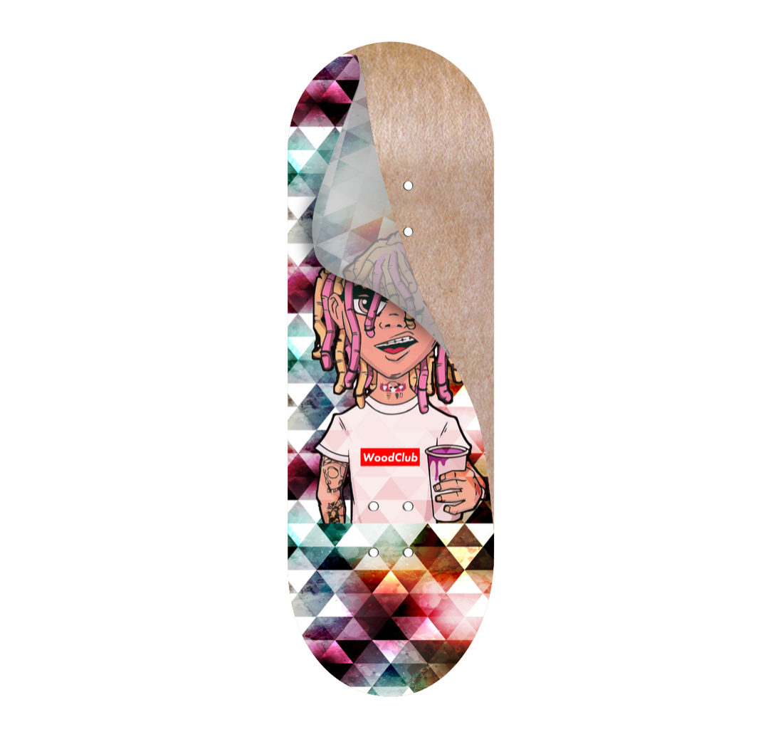 WoodClub Graphic Deck Wrap - "LIL" - Wooden Fingerboards