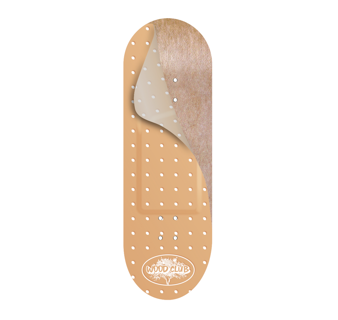 WoodClub Graphic Deck Wrap - "PLASTER" - Wooden Fingerboards